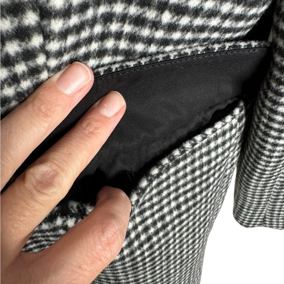 Reformation | NWOT York Coat in Black White Check Medium - Picture 10 of 12